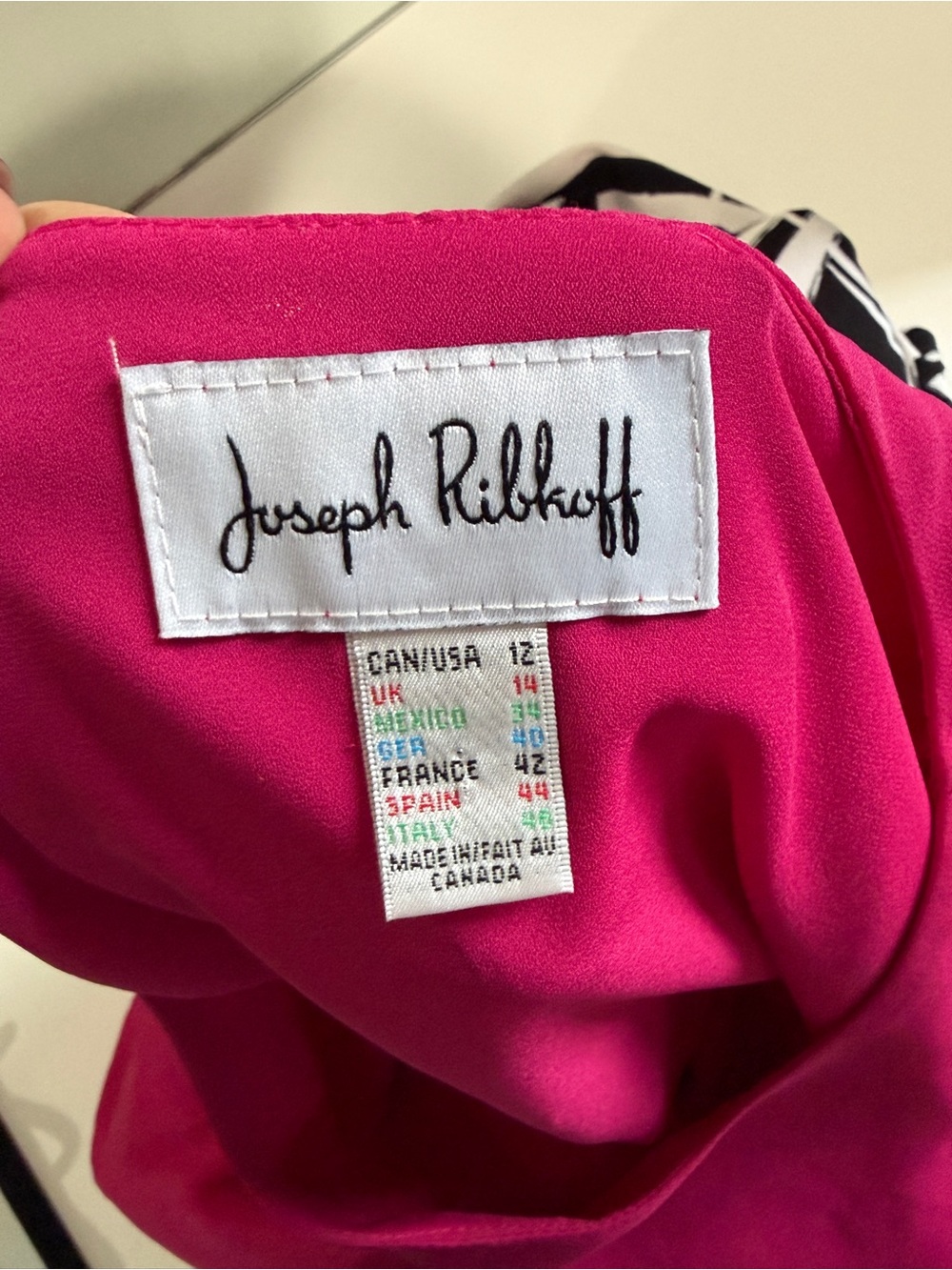 Joseph Ribkoff Fuchsia Layered Ruffle Sleeve Blouse - Picture 2 of 3